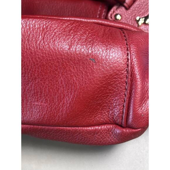 Emma Fox Classic Large Foldover Leather Bag Bordeaux ML8614 —READ— - Picture 12 of 16